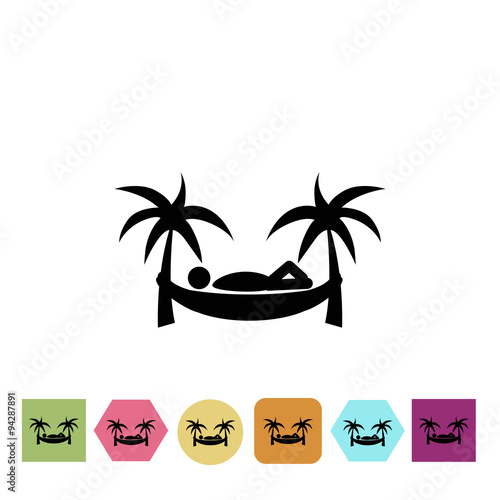 Man in hammock icon