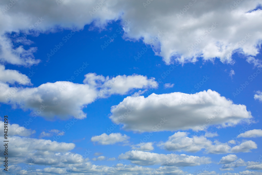 Obraz premium Blue sky with clouds in a summer day