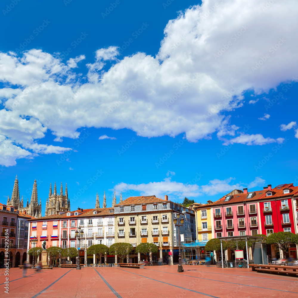 Fototapeta premium Burgos Plaza Mayor square in Castilla Leon Spain