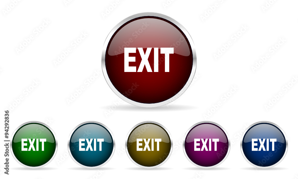 exit vector icons set exit vector icons set