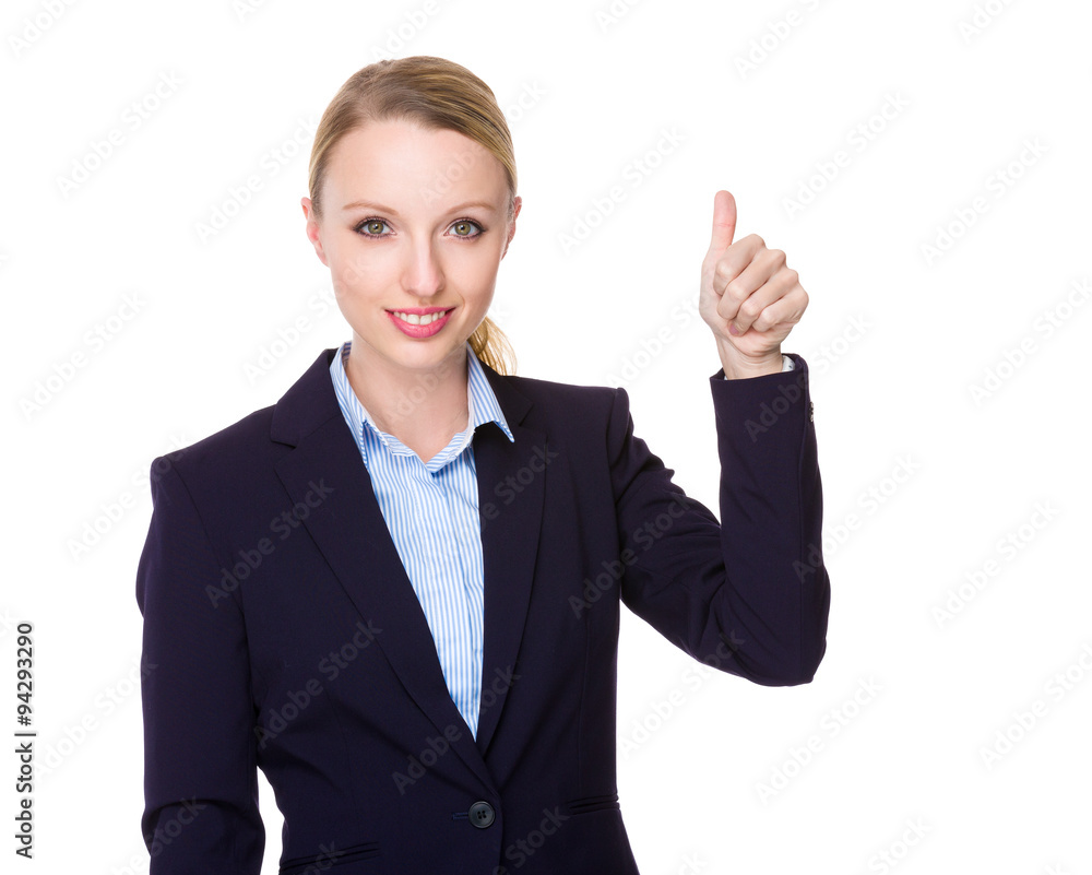 Young Businesswoman show with thumb up Young Businesswoman show with thumb up