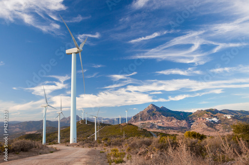 Wind Farm on a hilltop in Spain