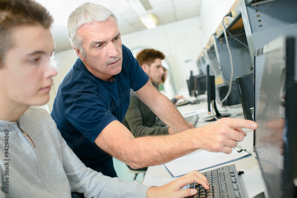 Obraz premium Computer class