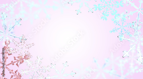 Snowflakes on a purple gradient background