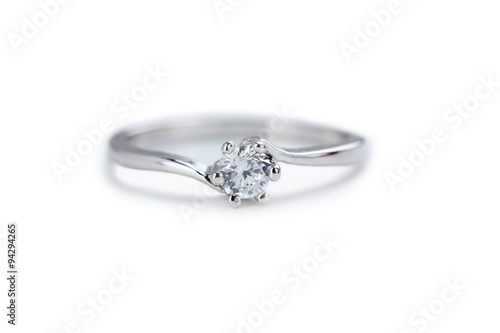 Diamond ring isolated on a white
