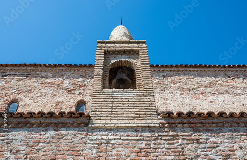 Christian Basilica in ancient rock-hewn town called Uplistsikhe in Georgia photo