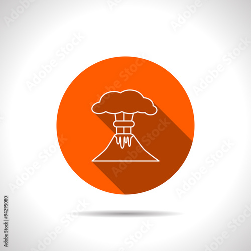 volcano mountain erupting icon