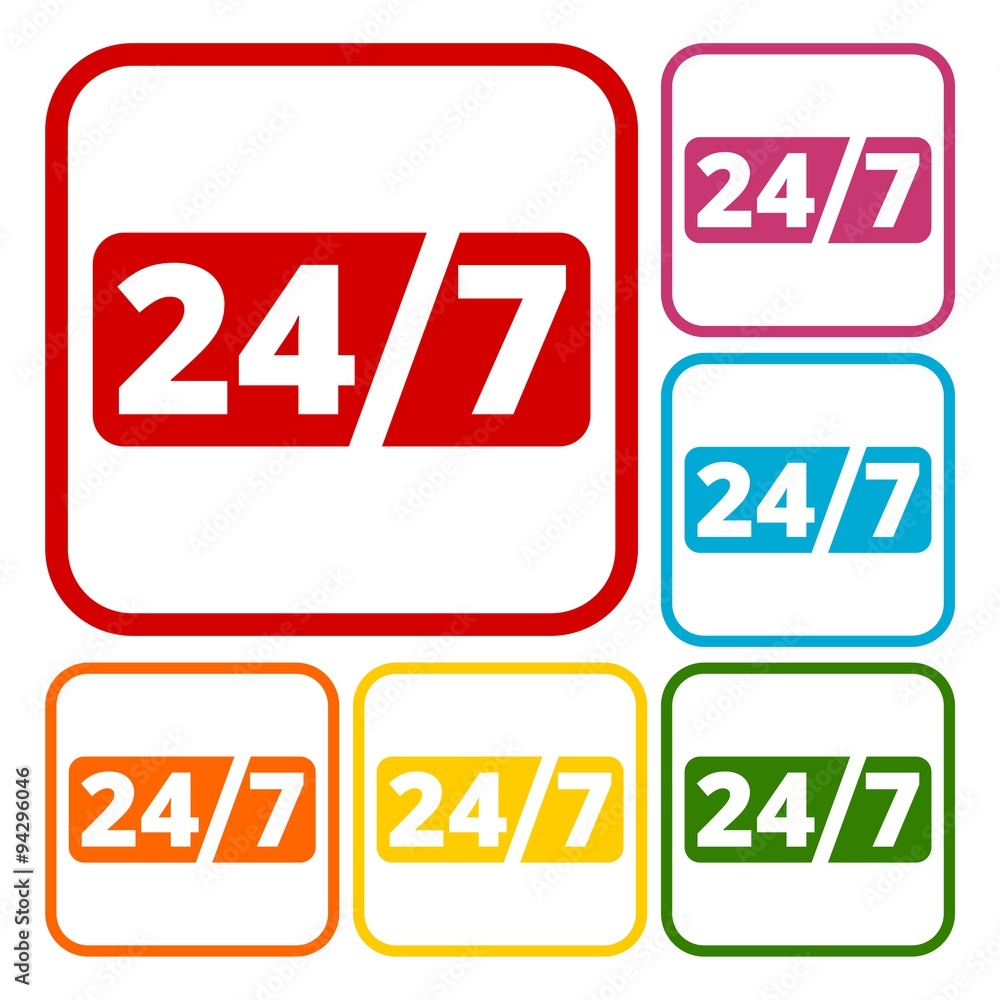 Service and support for customers, 24 hours set Service and support for customers, 24 hours set