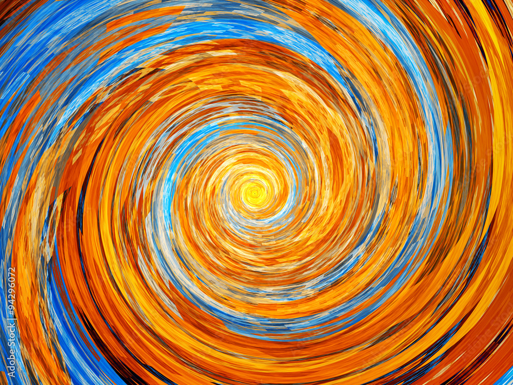 Fototapeta premium Fraktal kolorowy spirala