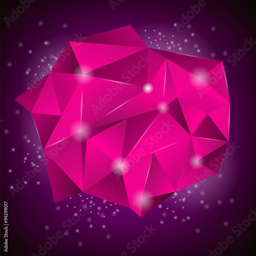 Pink Polygonal Stone