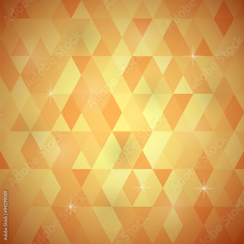 Orange Geometric Retro Mosaic Pattern