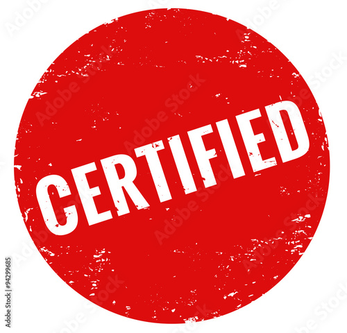 Grunge stamp certified red 