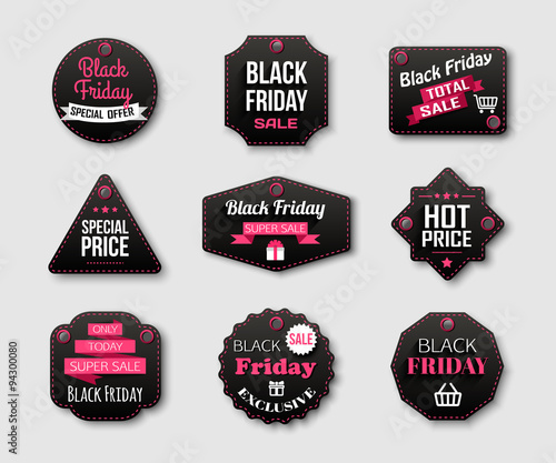 Black Friday Sale badges and labels.