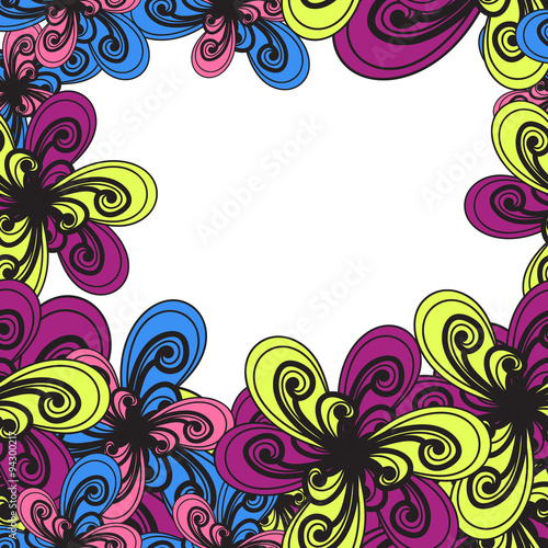 Vector floral pattern. Abstract background. Quilting texture wit