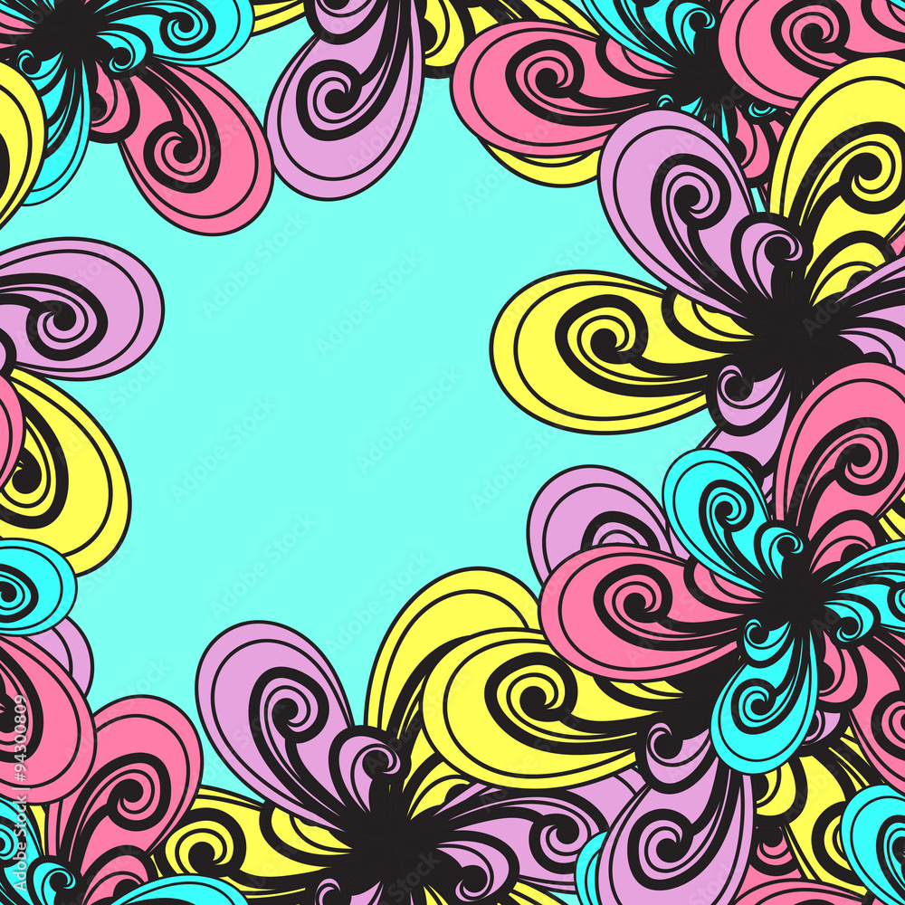 Vector floral pattern. Abstract background. Quilting texture wit Vector floral pattern. Abstract background. Quilting texture wit