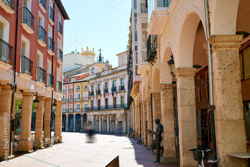 Burgos Plaza Mayor square in Castilla Leon Spain