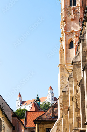 view of Bratislava Castle from Farska street photo