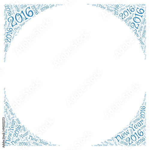 Creative Word Frame for New Year 2016