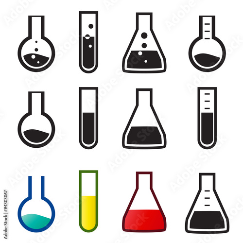 Chemical and lab icons, Vector