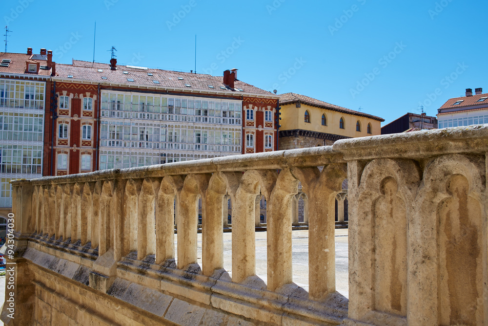 Burgos Cathedral facade in Saint James Way
