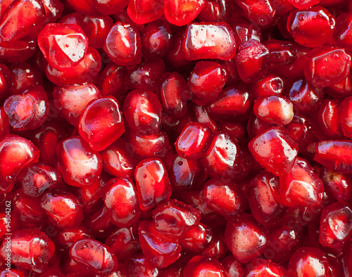 Bilde på lerret juicy pomegranate seeds close-up