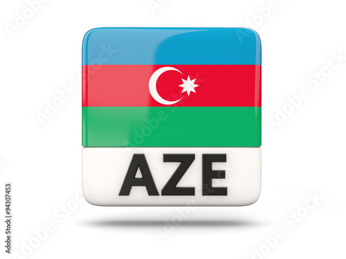 Free Download Square icon with flag of azerbaijan - GFXLoad