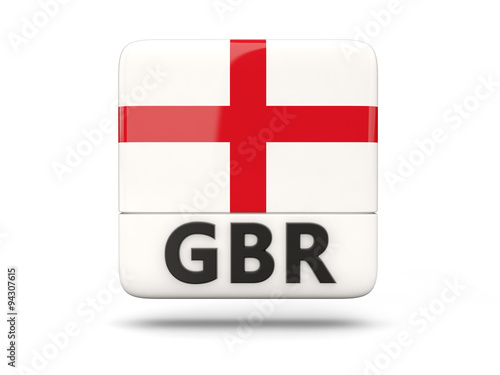 Square icon with flag of england