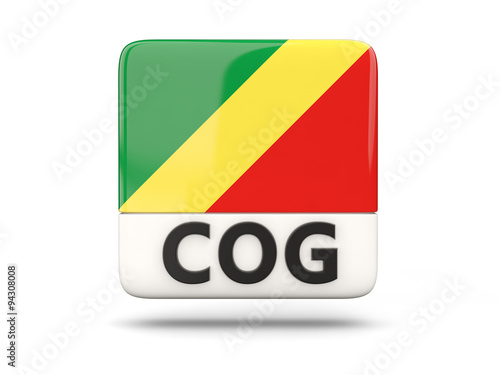 Free Download Square icon with flag of republic of the congo - GFXLoad