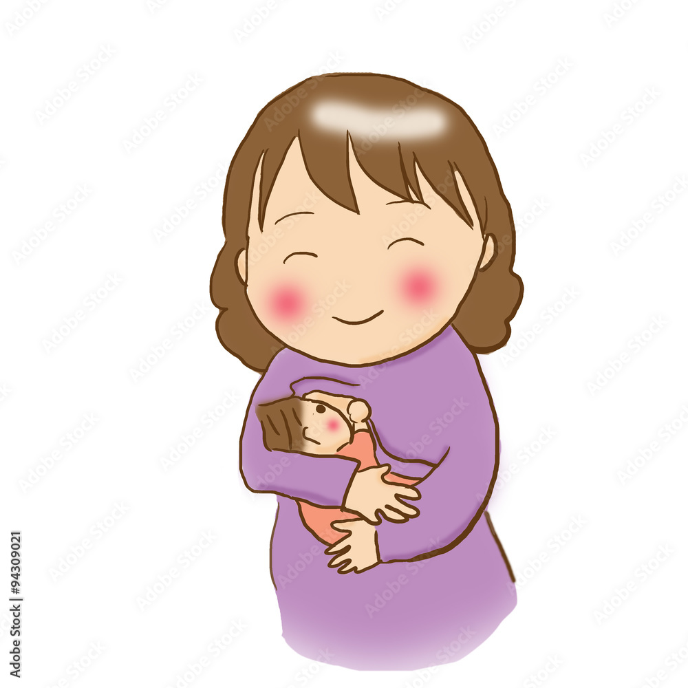 授乳する母子 授乳する母子