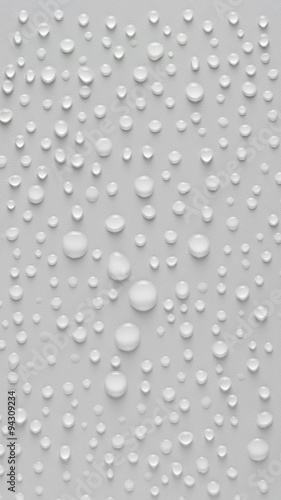 Drops of water on a white background.