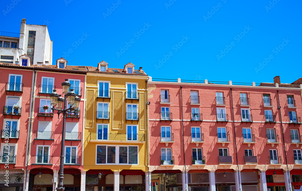 Burgos Plaza Mayor square in Castilla Spain