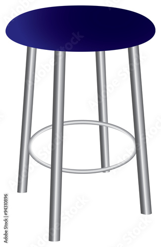 Contemporary stool with steel legs