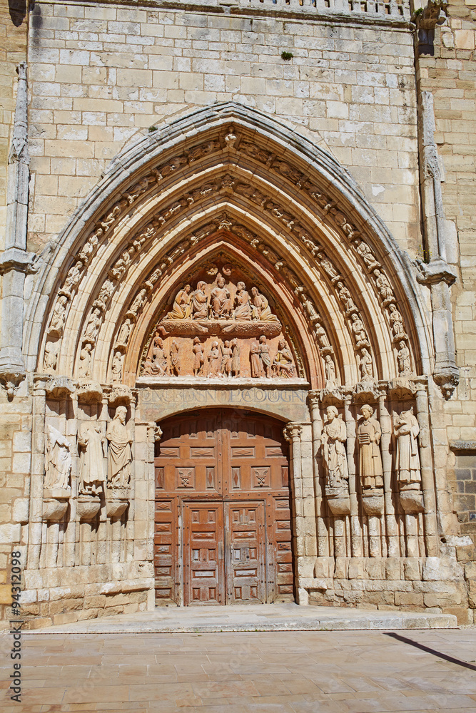Burgos San Esteban church facade Castilla Spain