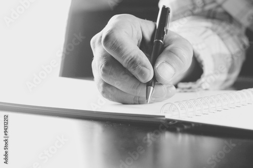 pen writing hand student