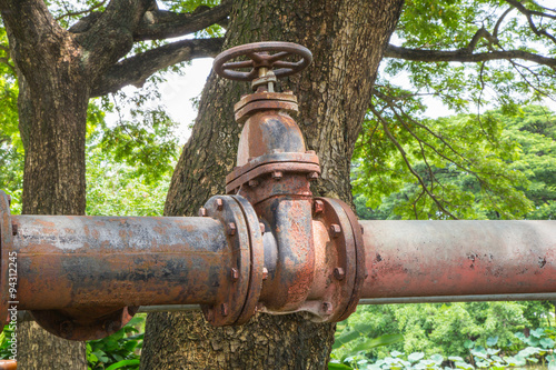 Obraz na płótnie Rusty pipeline w salonie