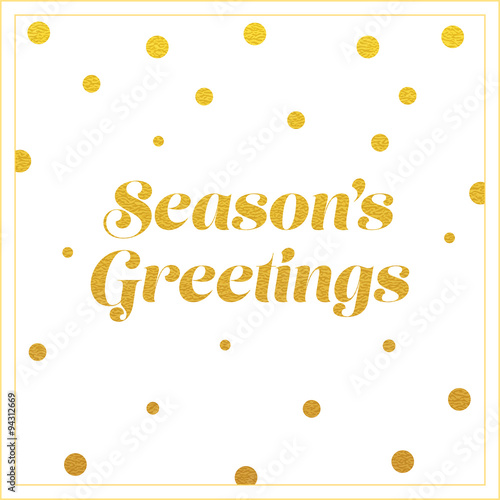 vector gold seasons greetings card design