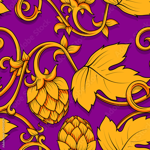 Hops ornament vector illustration