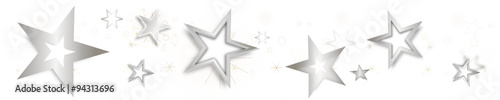 Stern Sterne Stars Banner Viele Weihnachten Silber