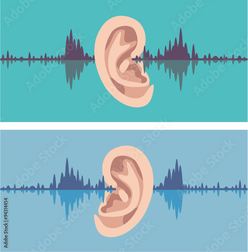 Soundwave through the human ear