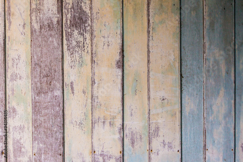 Vintage old shabby wooden painted with cracked color Background.