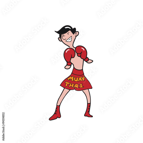 Man martial art thai boxing