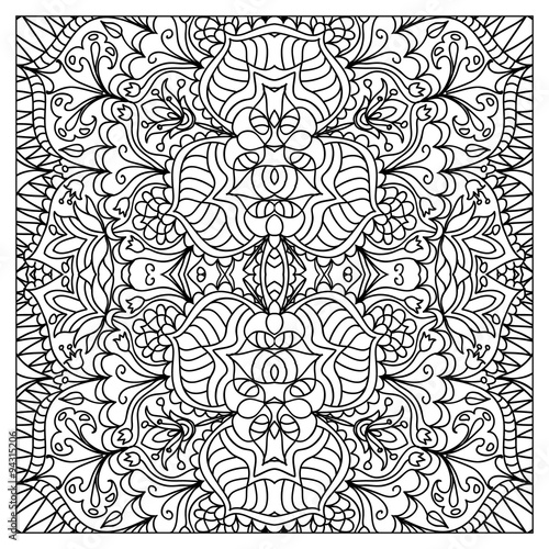 Abstract zentangle coloring page 