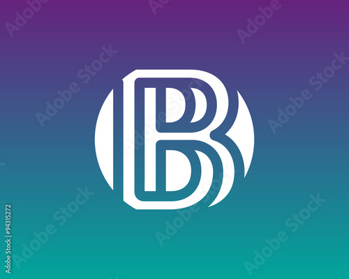 B Lines Letter Circle Logo