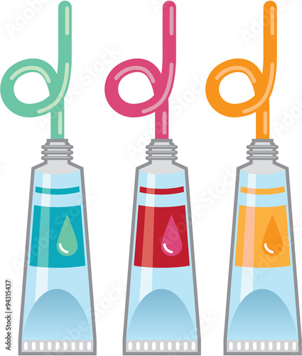 Paint tubes vector