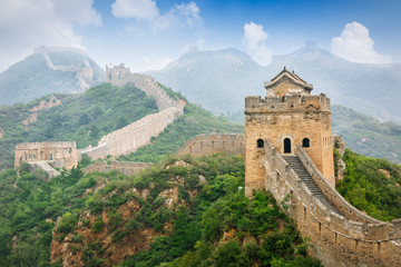 Leinwandbilder Chinesische Mauer Mächtige Chinesische Mauer im Tageslicht  © ABCDstock