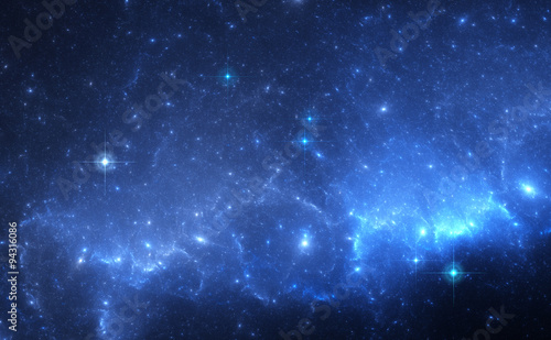 Fototapeta Naklejka Na Ścianę i Meble -  Blue Nebula in Deep Space
