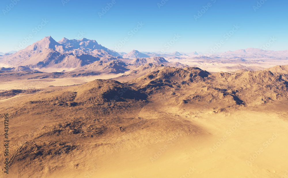 Naklejka premium Fantasy desert landscape