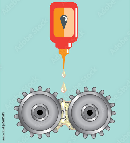 Oiling Gears Vector