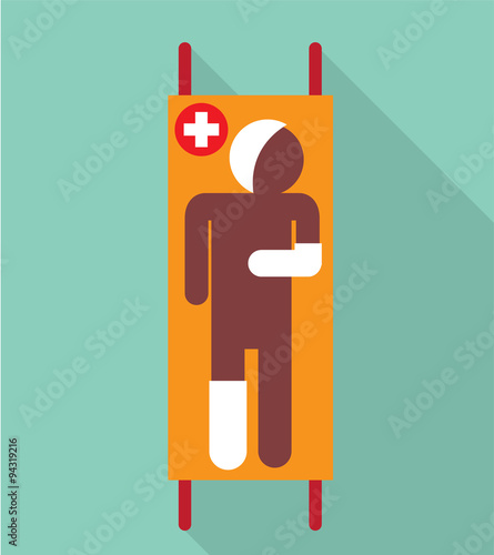 Emergency stretcher Vector Illustration