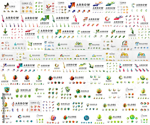 Company logo mega collection. Various universal icon set for any